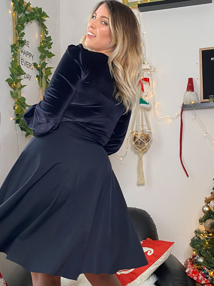 Midi Skirt - BLACK Sculpt