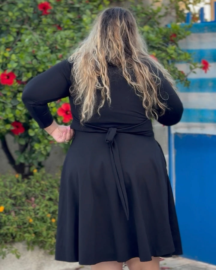 KIM sheath dress - black velvet