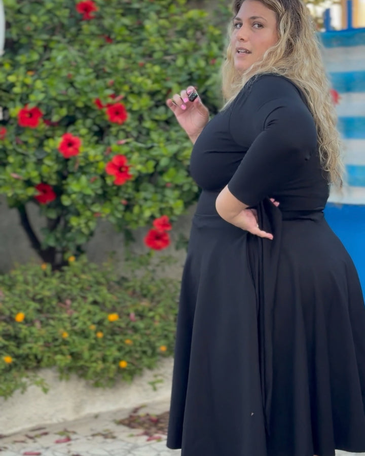 KIM sheath dress - black velvet