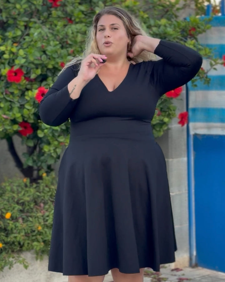 KIM sheath dress - black velvet