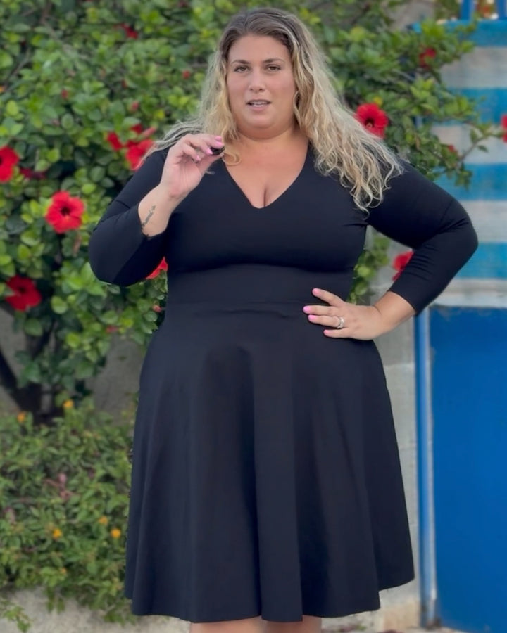 KIM sheath dress - black velvet
