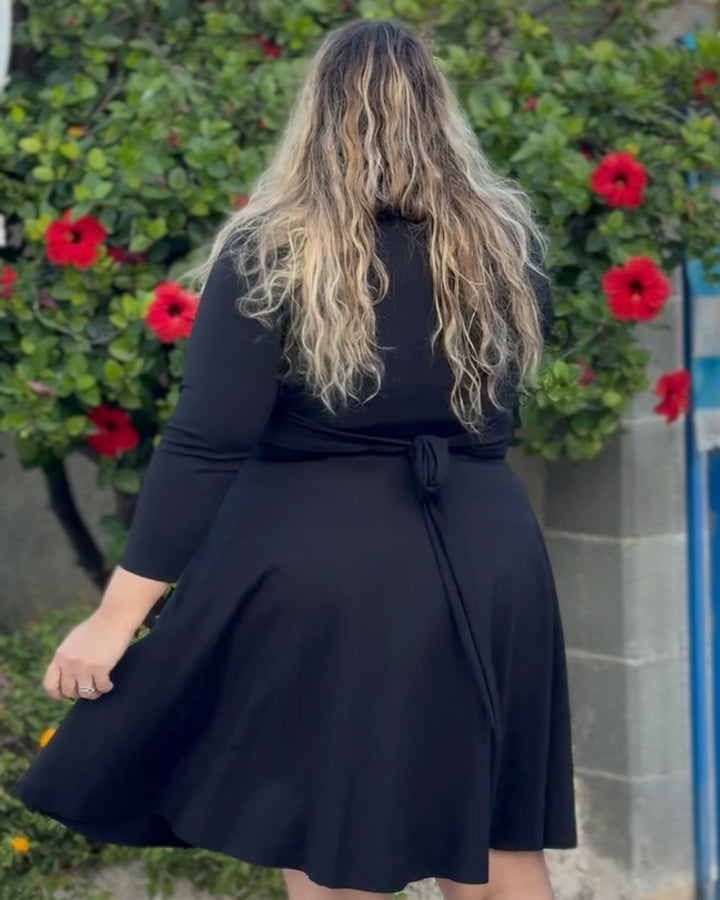 KIM sheath dress - black velvet