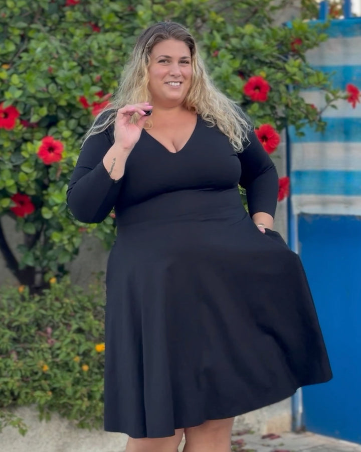 KIM sheath dress - black velvet