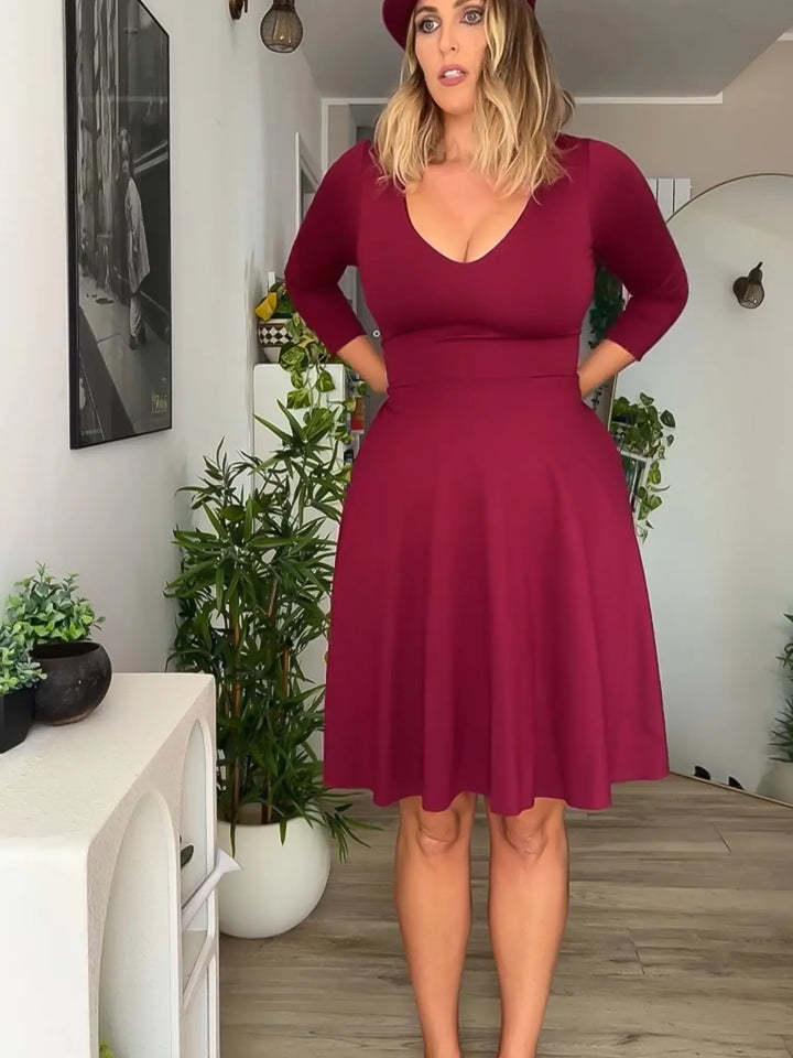 Abito AMELIE Punto Milano - Viola Mulberry