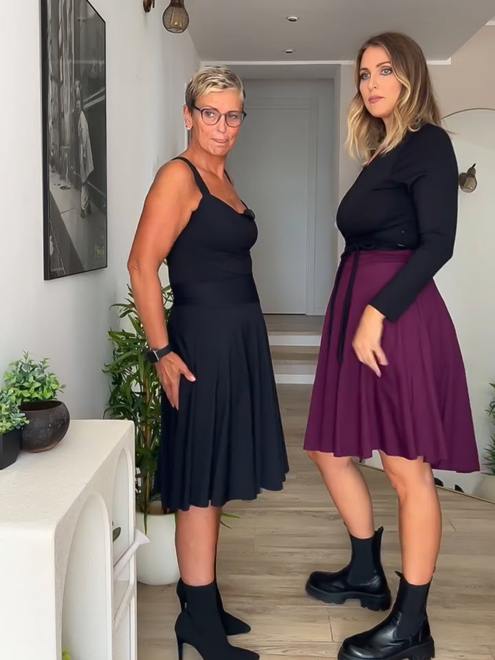 Midi Skirt - BLACK Sculpt