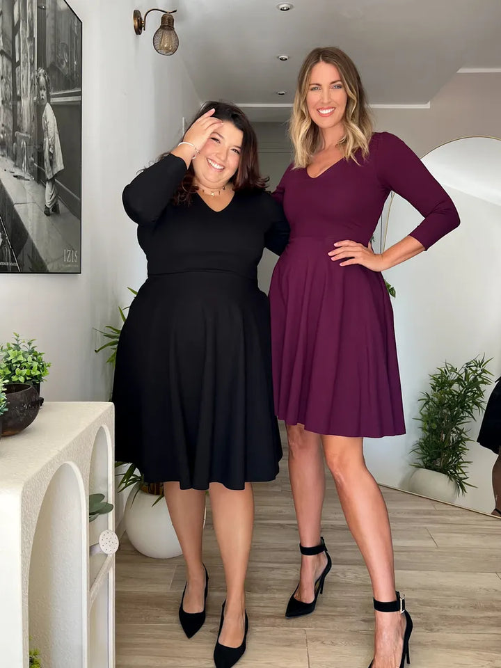 KIM sheath dress - black velvet