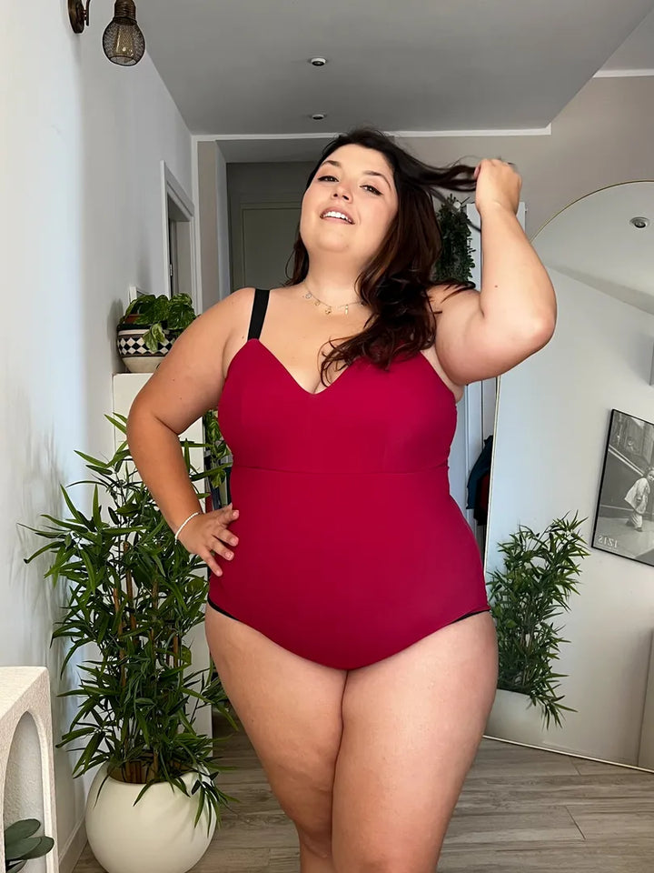 Body DIANA - Sculpt Reversibile NERO/ROSSO PROFONDO