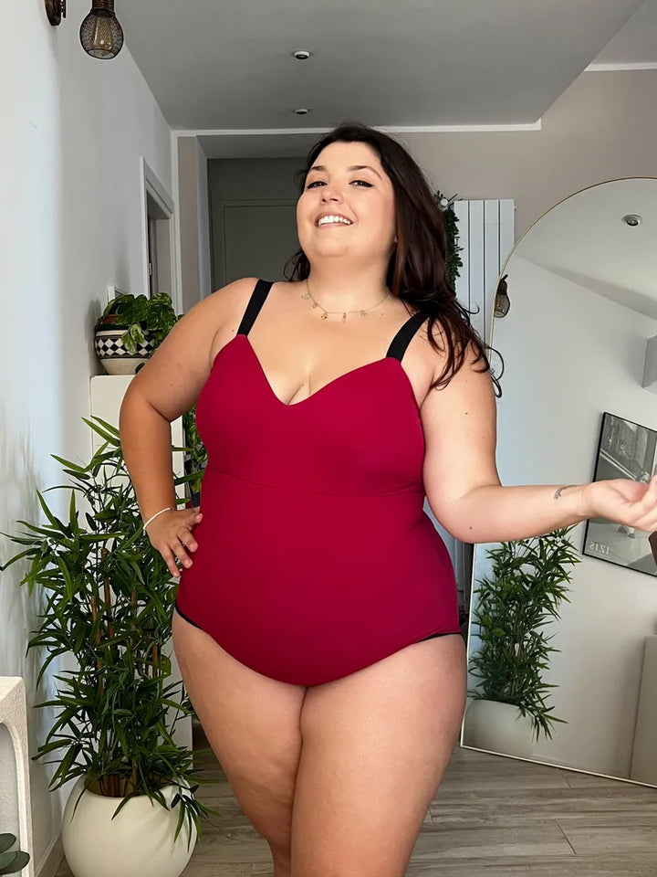 Body DIANA - Sculpt Reversibile NERO/ROSSO PROFONDO