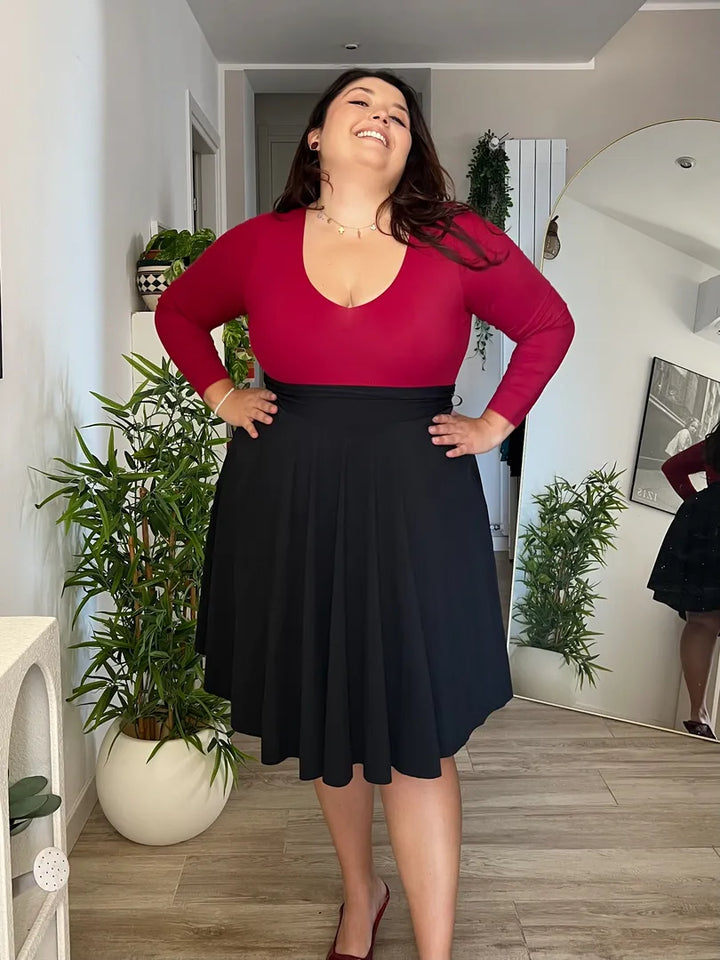 Midi Skirt - BLACK Sculpt