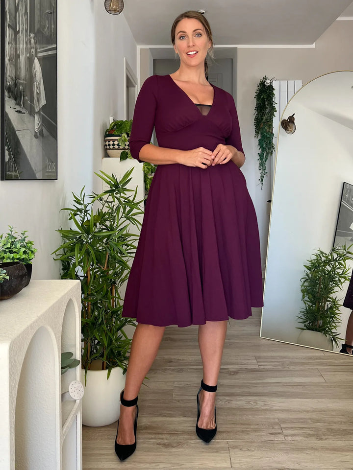 Abito SCARLETT Punto Milano - Viola Mulberry