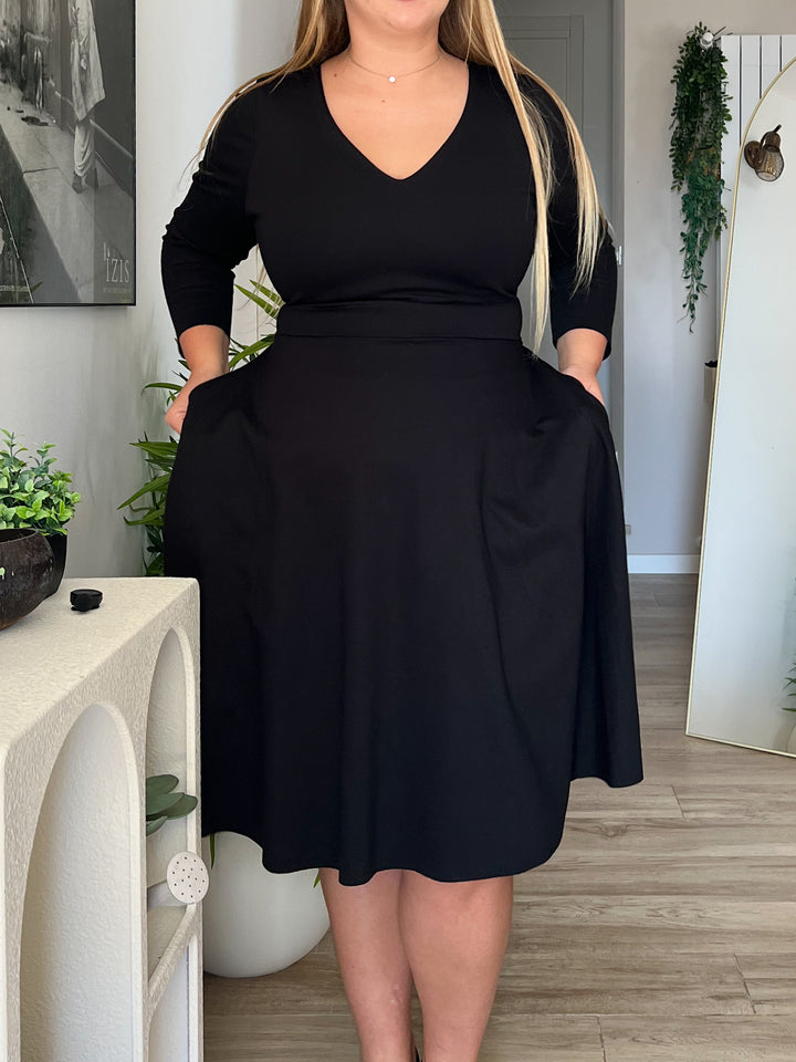 KIM sheath dress - black velvet