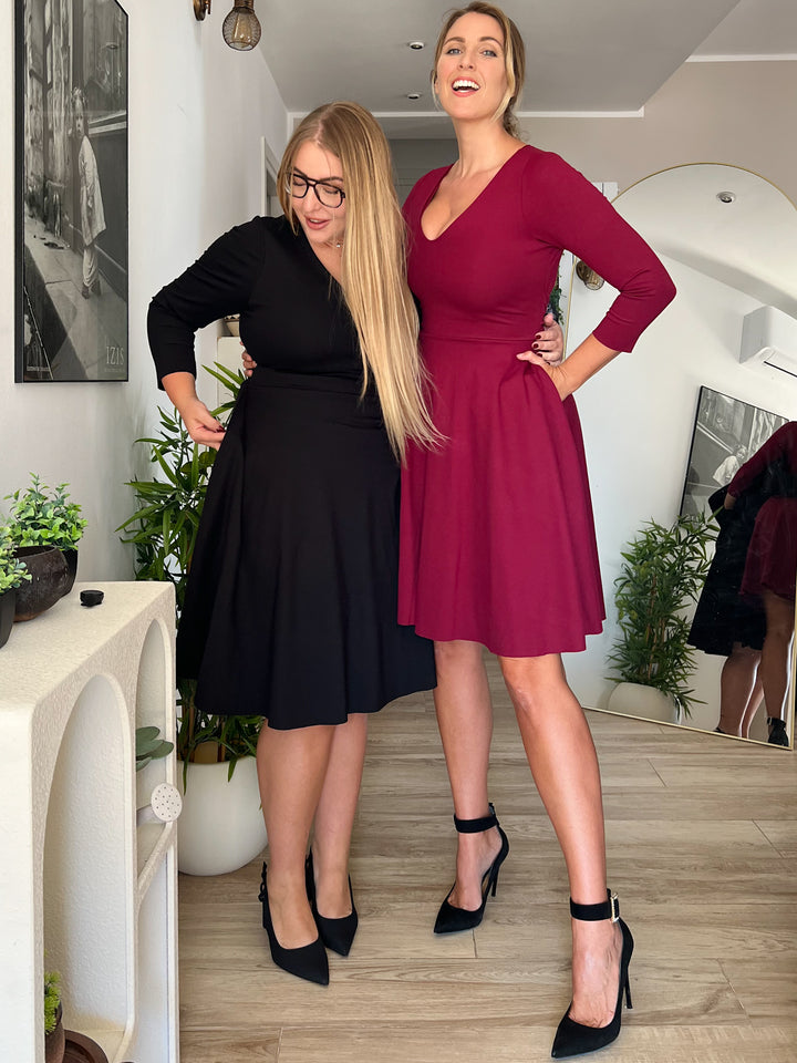 KIM sheath dress - black velvet