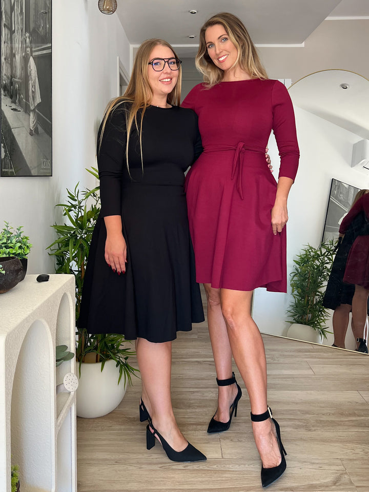 KIM sheath dress - black velvet