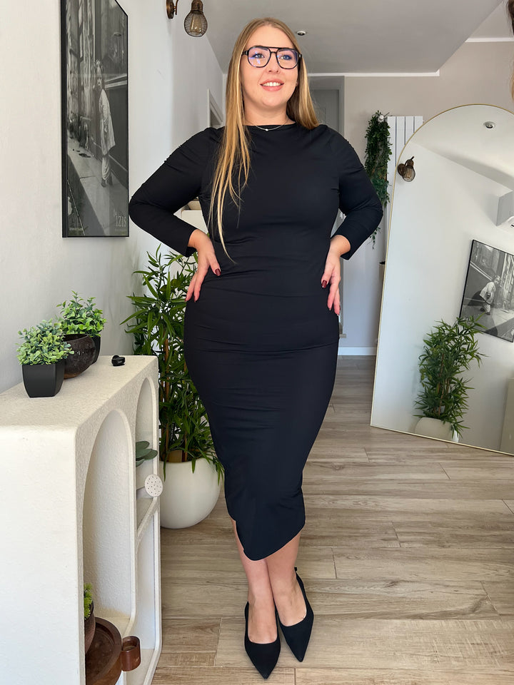 KIM sheath dress - black velvet