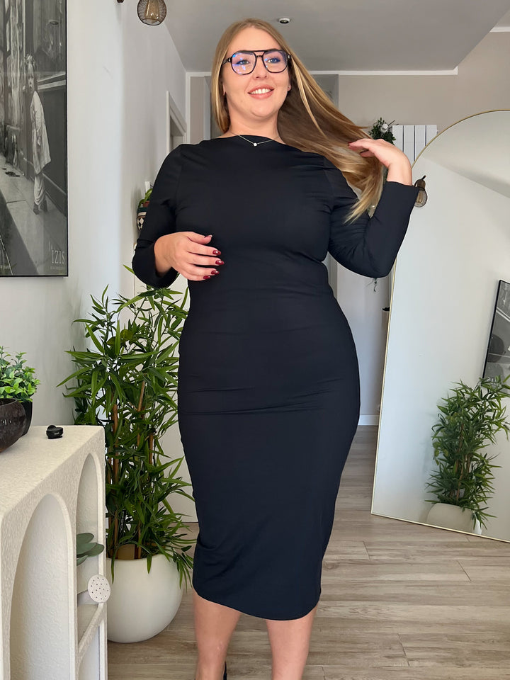 KIM sheath dress - black velvet