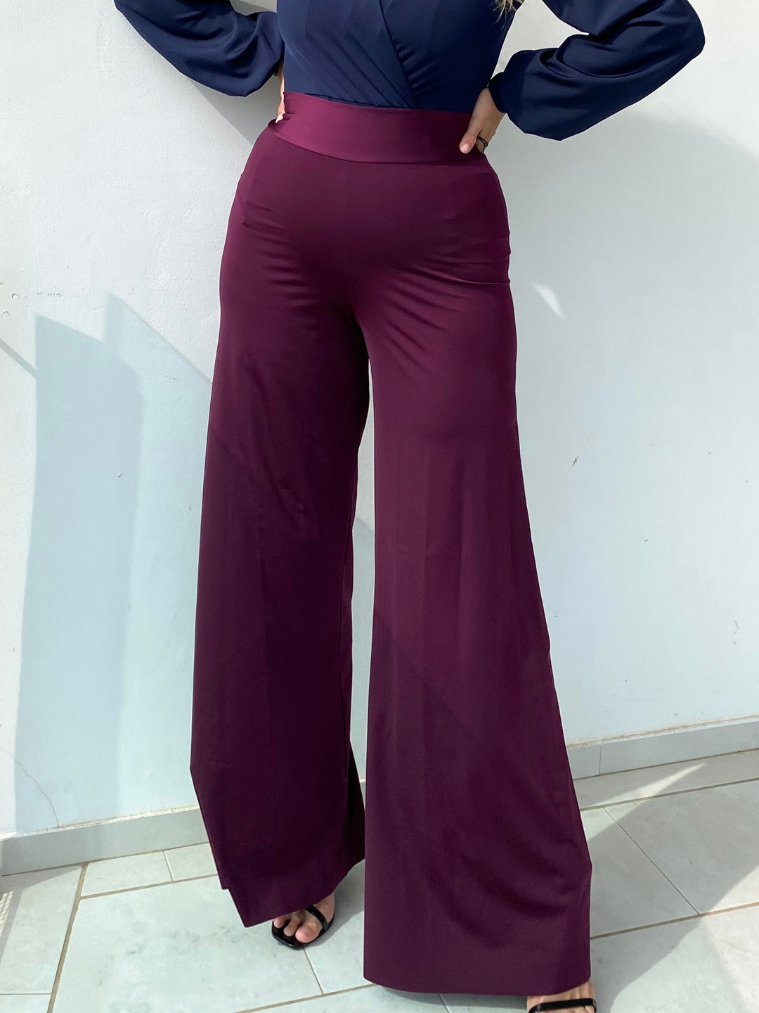 Pantalone PALAZZO Punto Milano - Viola Mulberry