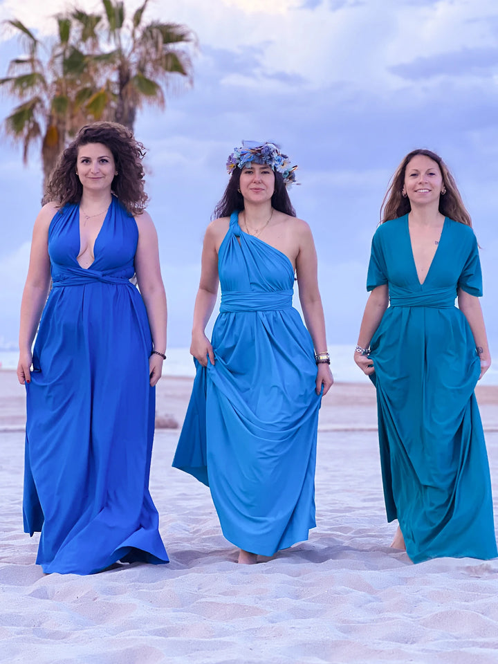 Abito OLIMPIA - Recycled - Blu