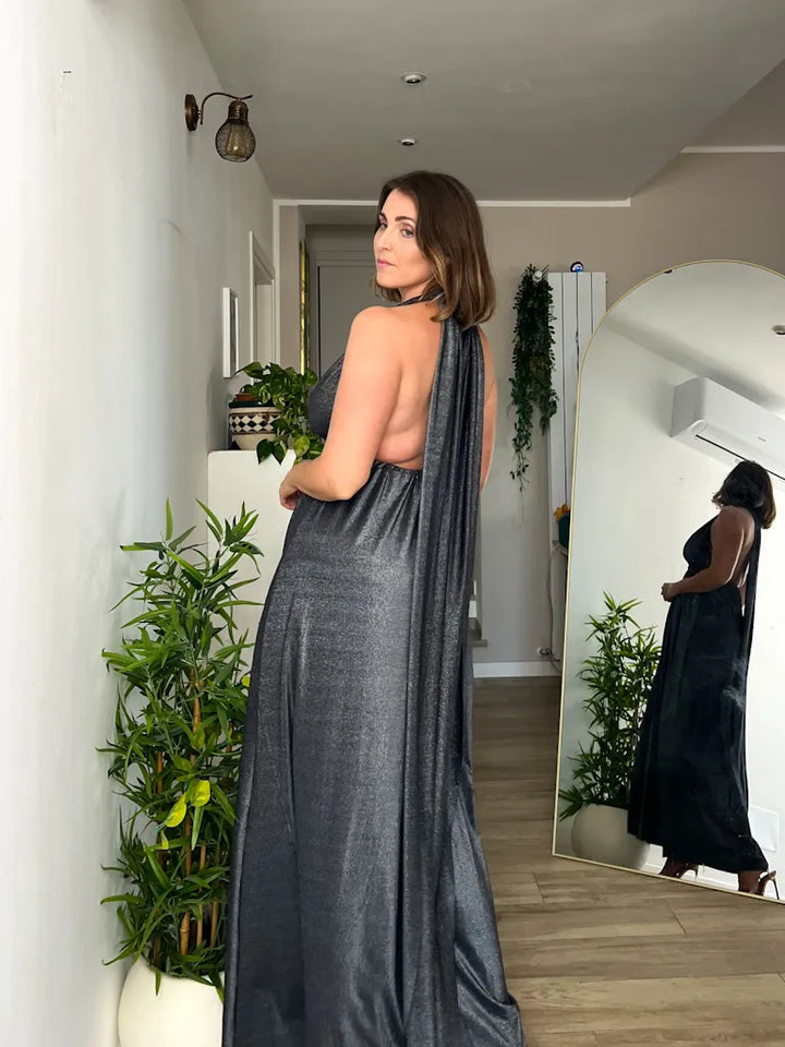 Abito OLIMPIA Multi-way - Lurex editon - Nero