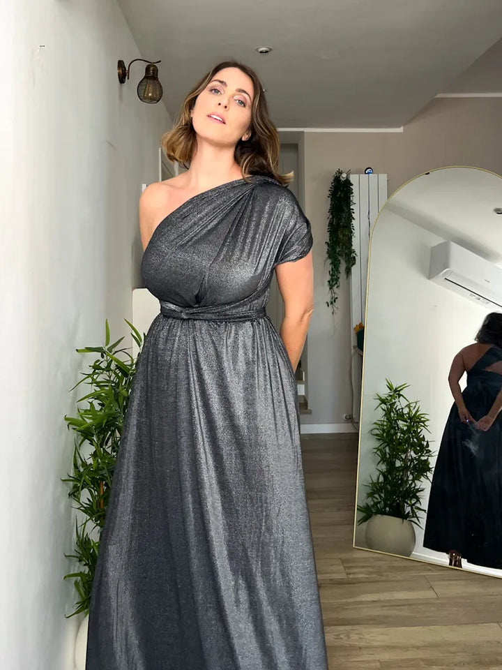 Abito OLIMPIA Multi-way - Lurex editon - Nero