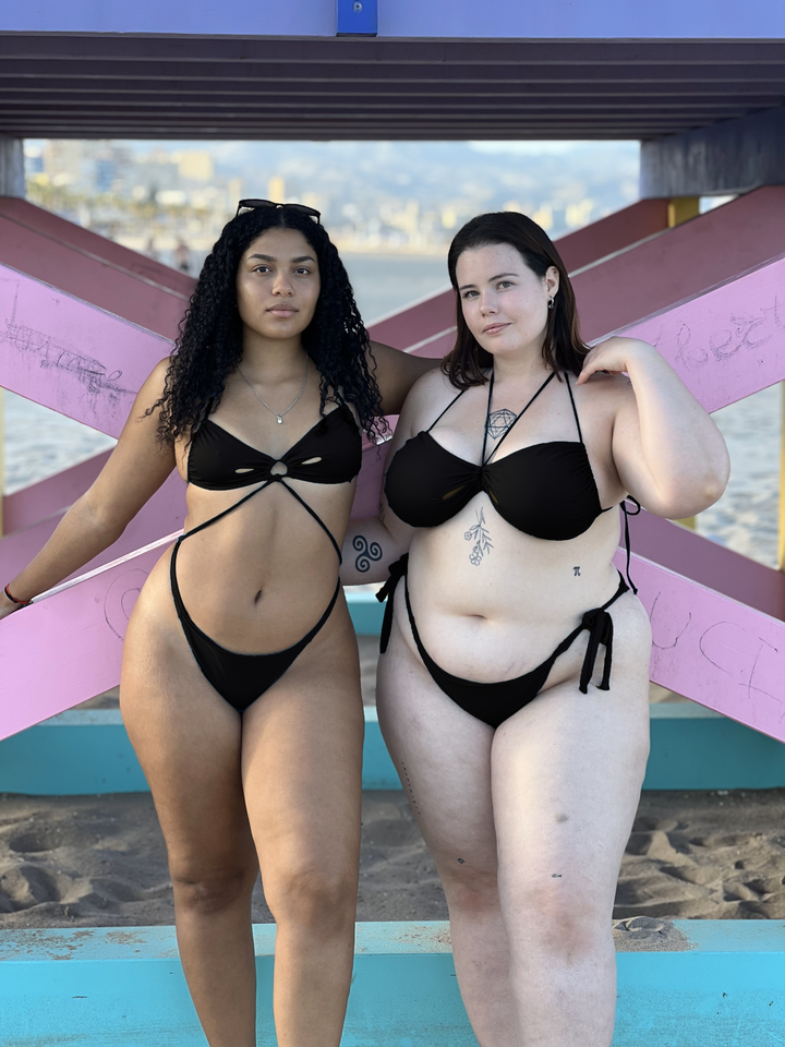 “TU PUOI” Slip laccetti - Nero
