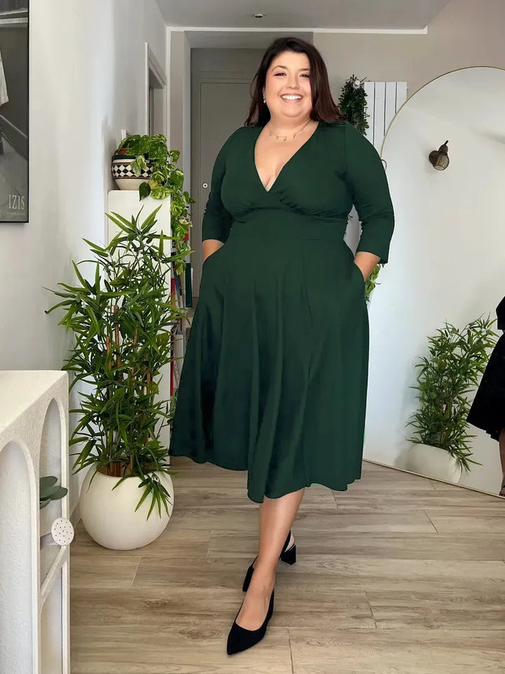 Abito SCARLETT Punto Milano - Verde Bosco (PREORDER)