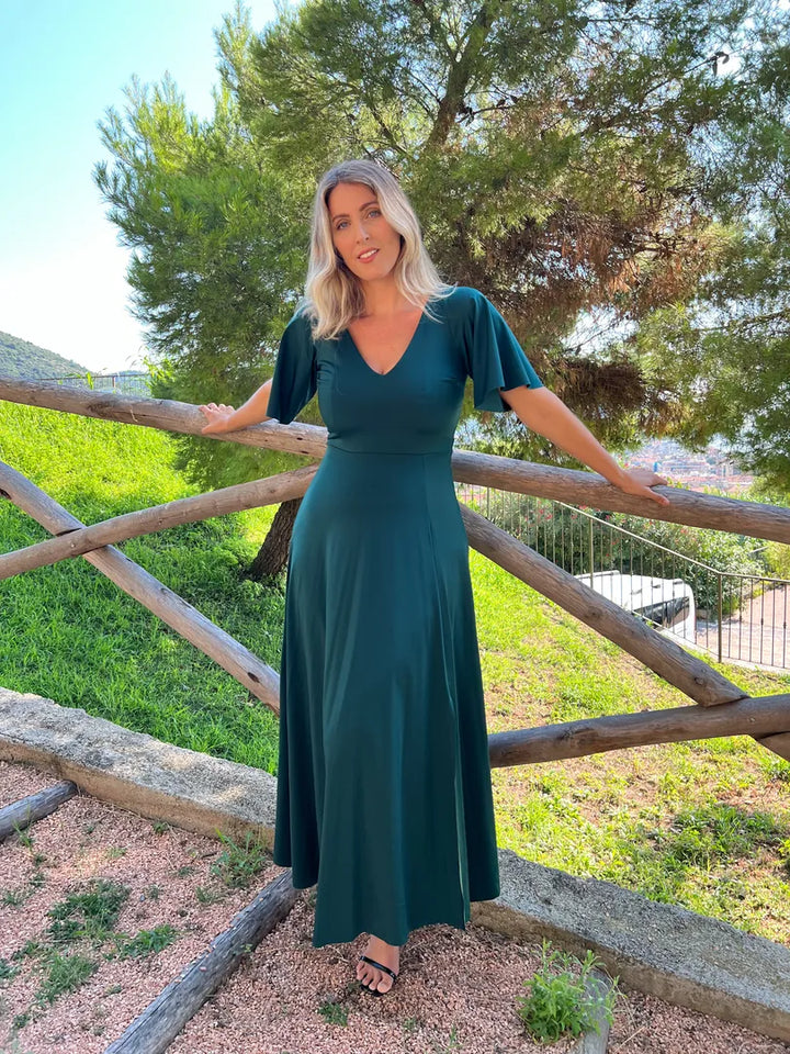 Abito INCANTO lungo - Gloss - Verde Smeraldo