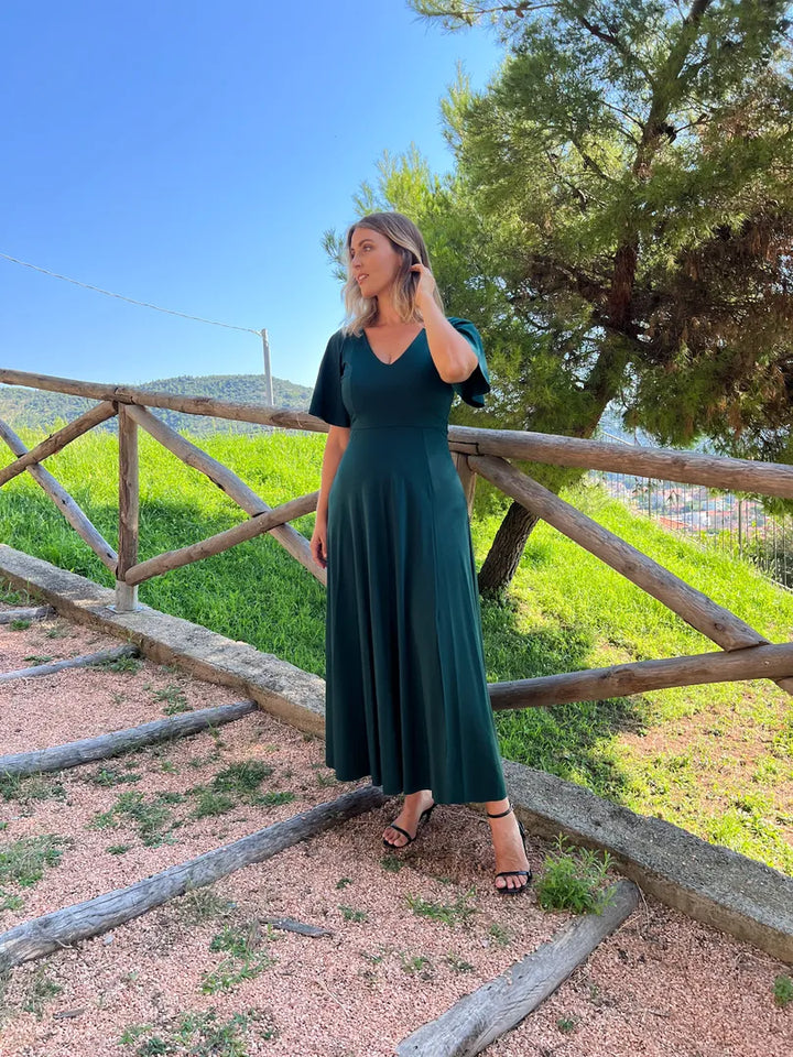 Abito INCANTO lungo - Gloss - Verde Smeraldo