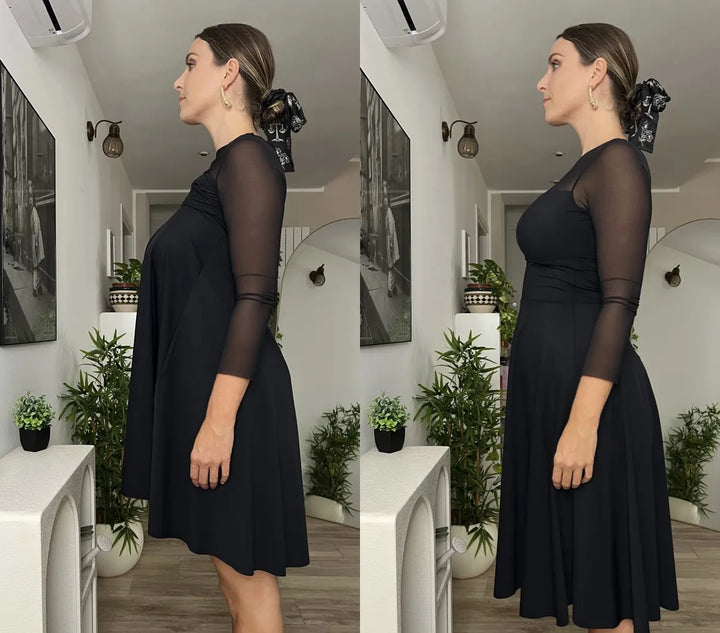 Abito GRACE Corsetto Sculpt Midi  - Nero