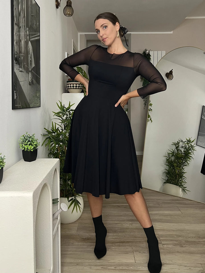 Abito GRACE Corsetto Sculpt Midi  - Nero