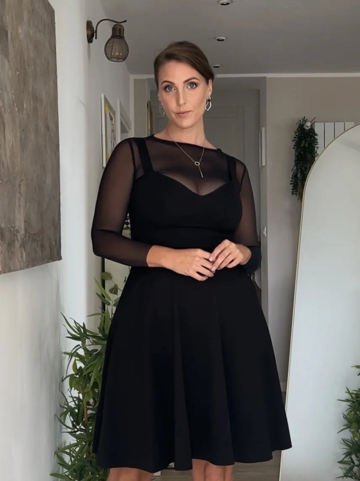 Abito GRACE Corsetto Sculpt Midi  - Nero