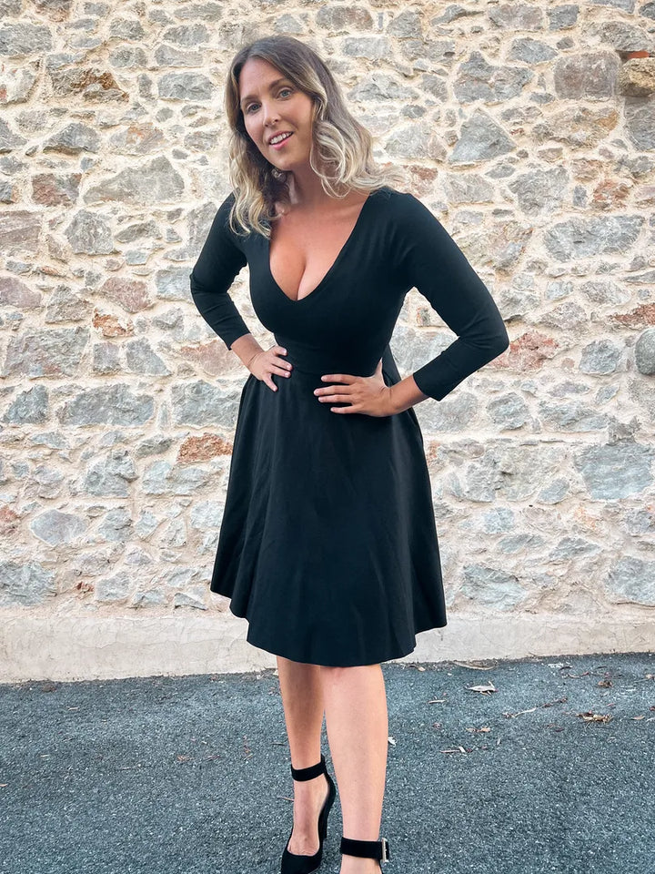 KIM sheath dress - black velvet