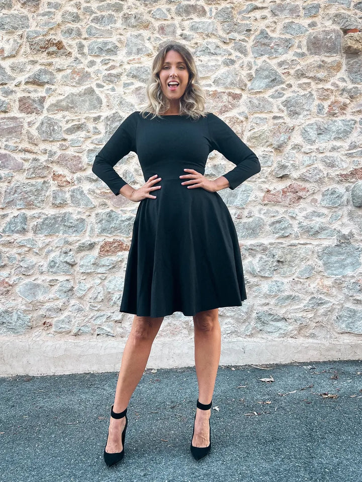 KIM sheath dress - black velvet
