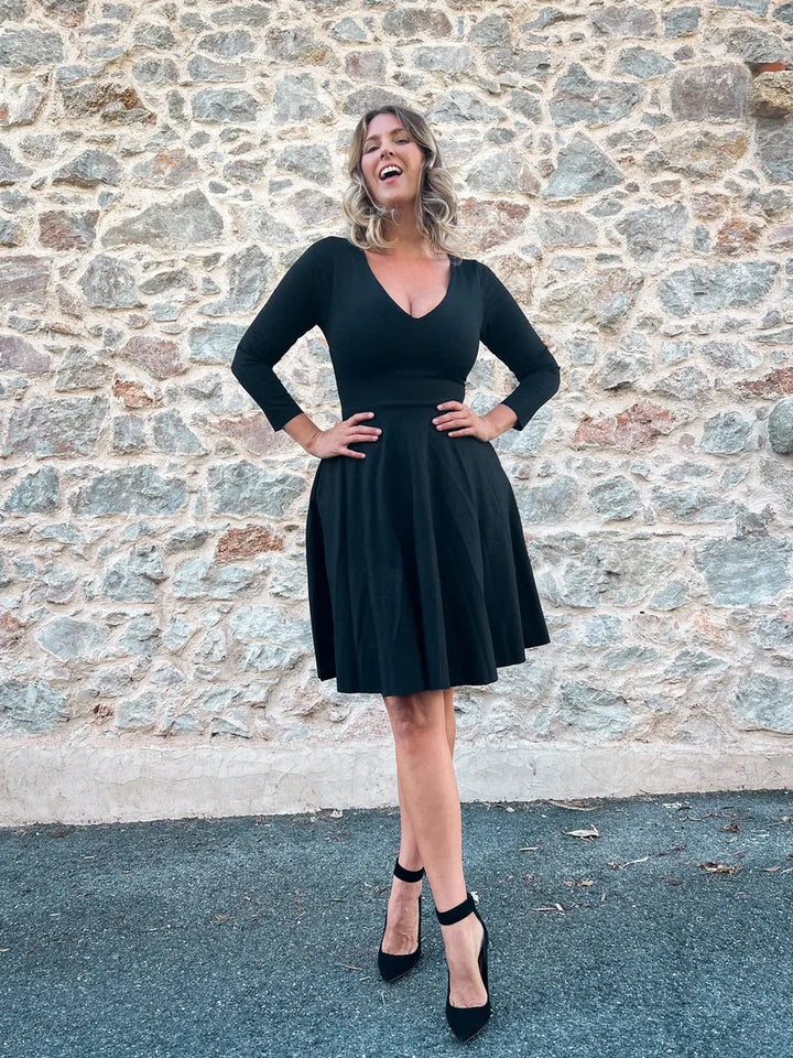 KIM sheath dress - black velvet