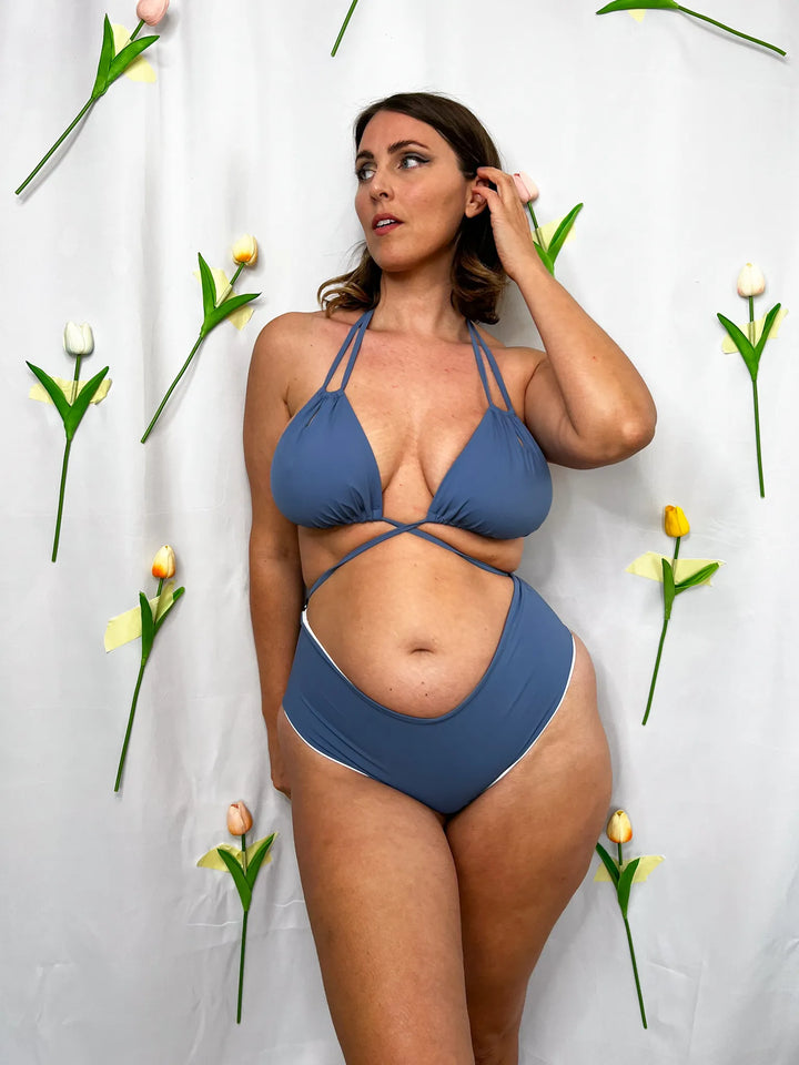 Slip VENUS - Sculpt - Reversibile - BIANCO/AVIO