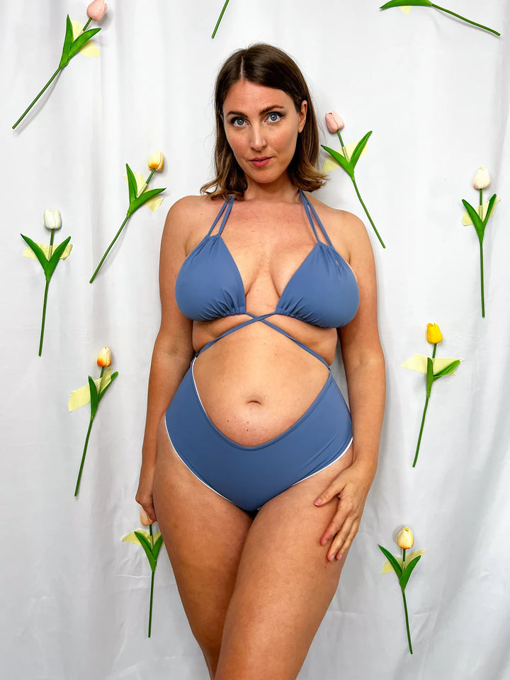 Slip VENUS - Sculpt - Reversibile - BIANCO/AVIO