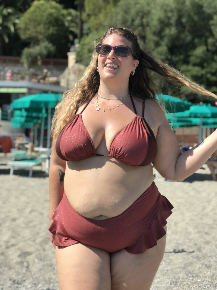 Reggiseno Triangolo - Multiway - CHOCO BRONZE | Glitter Edition