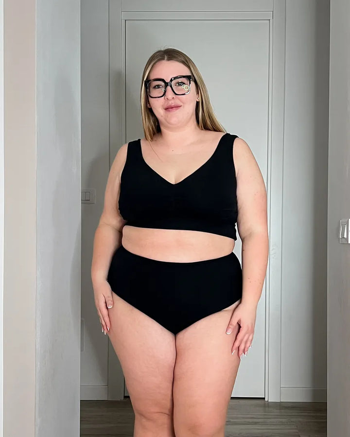 Double Bra - 2 layers Sculpt - BLACK / BEIGE