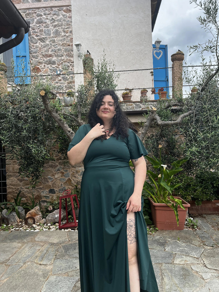 Abito INCANTO lungo - Gloss - Verde Smeraldo