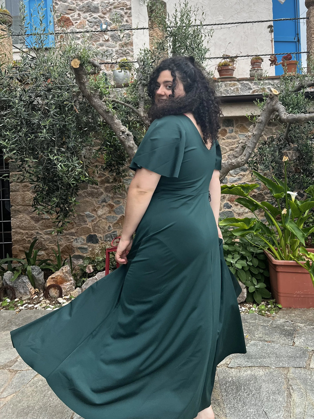 Abito INCANTO lungo - Gloss - Verde Smeraldo