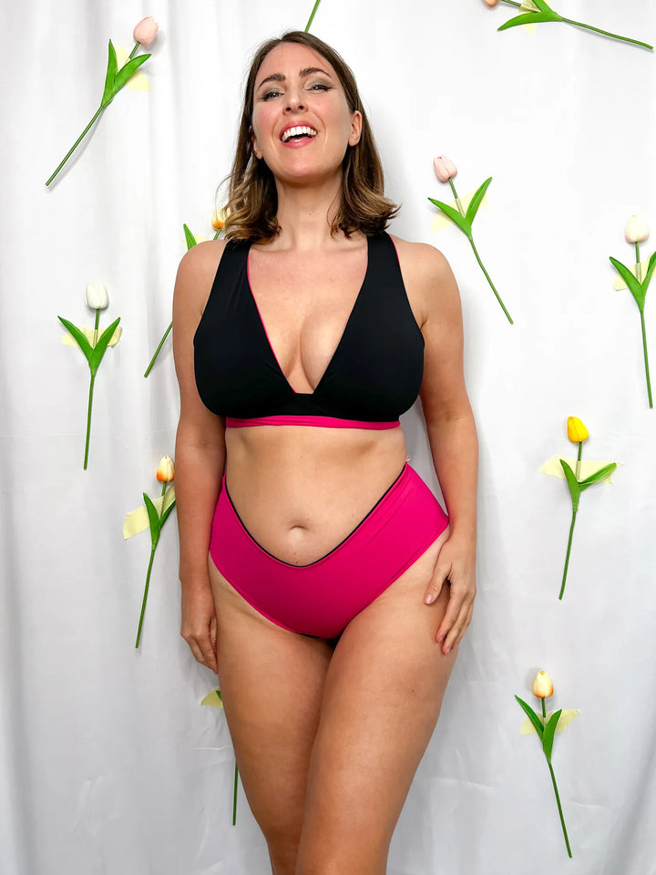 Slip VENUS Sculpt - Reversibile - Nero / Fucsia 🦩