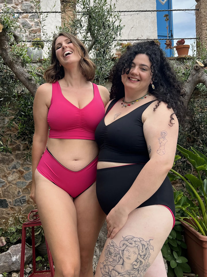 Reggiseno DOUBLE Sculpt - Nero / Fucsia 🦩