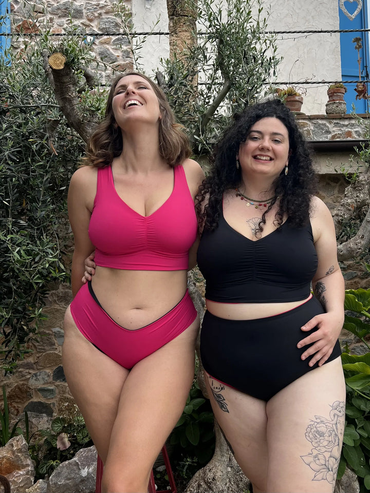 Reggiseno DOUBLE Sculpt - Nero / Fucsia 🦩
