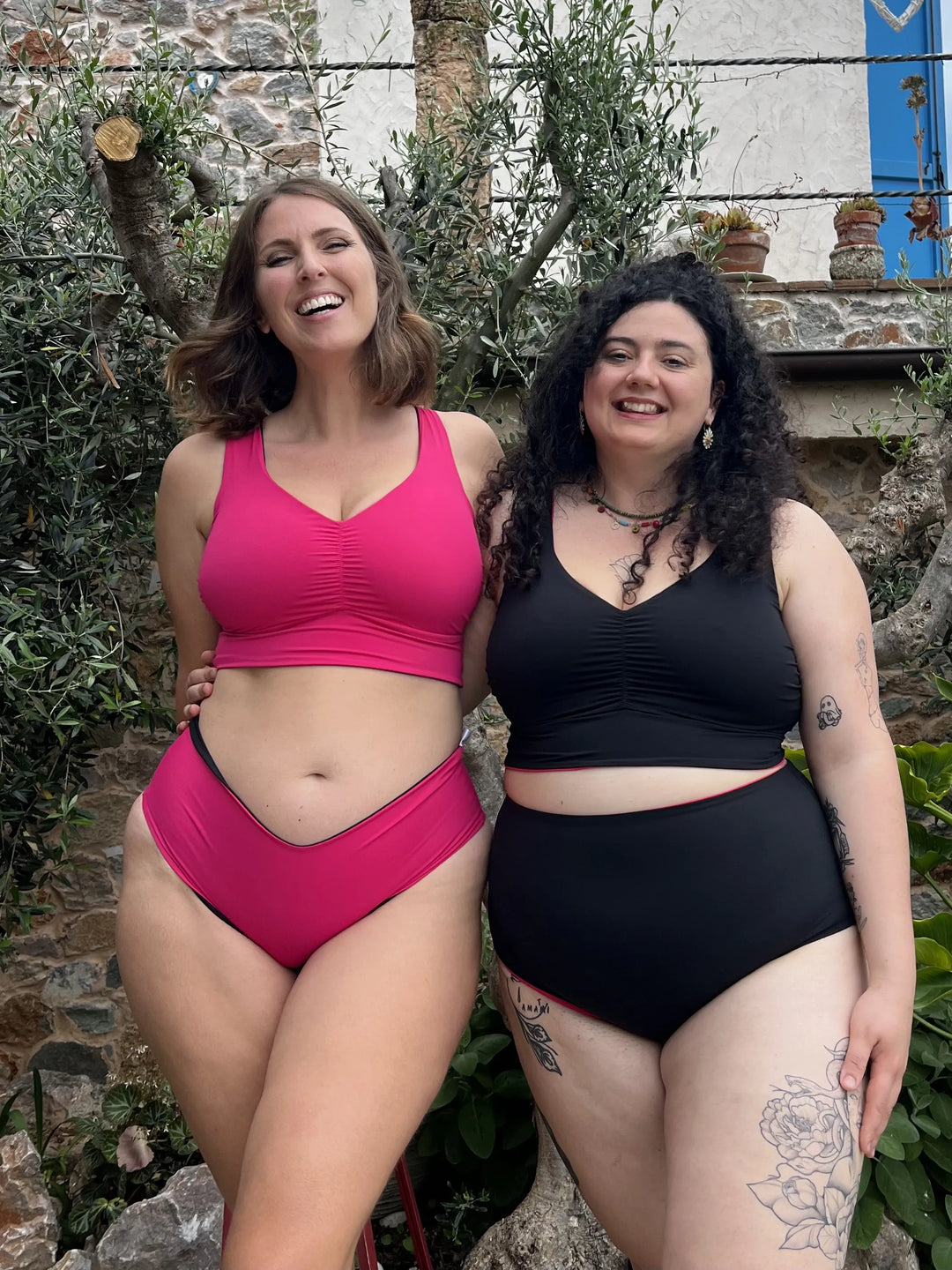 Culotte DOUBLE Sculpt - Nero / Fucsia 🦩