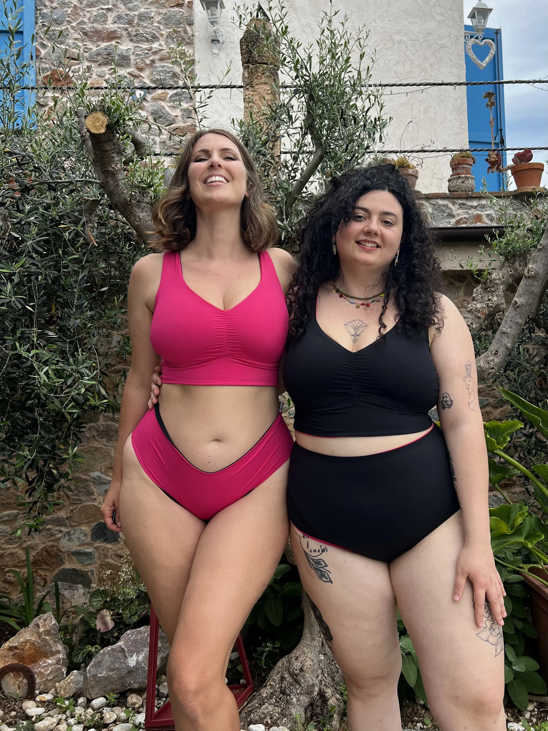 Reggiseno DOUBLE Sculpt - Nero / Fucsia 🦩