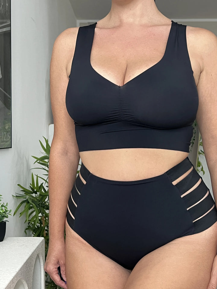 Reggiseno Double - 2 strati Sculpt - NERO / BEIGE