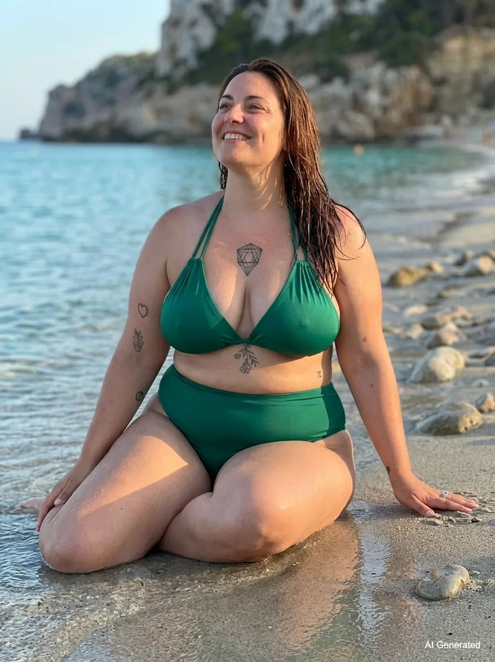 Slip MALIBU Reversibile - Emerald / Mint