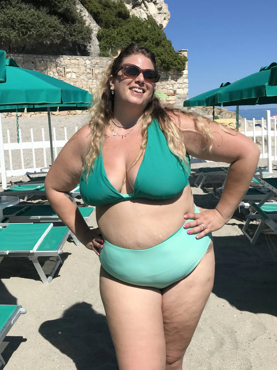 Slip MALIBU Reversibile - Emerald / Mint