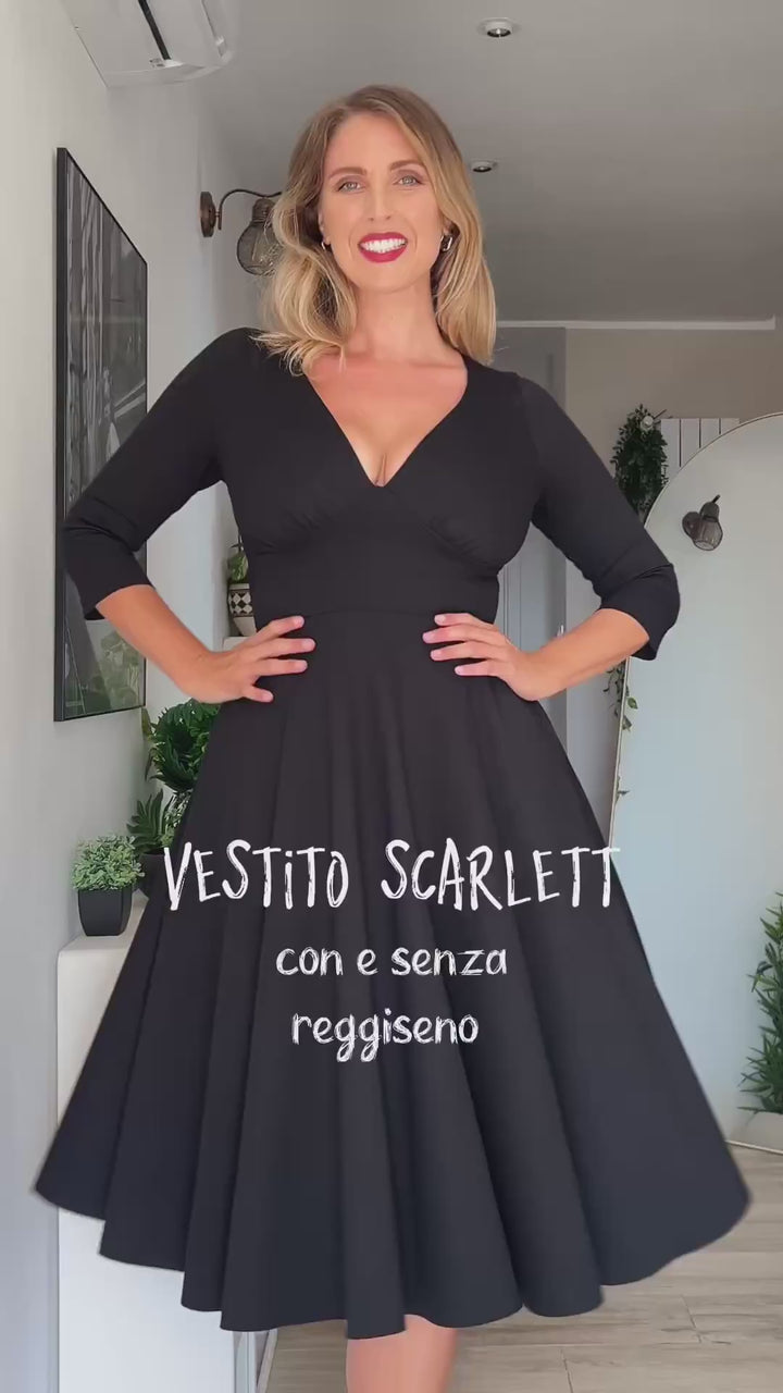 Abito SCARLETT Punto Milano - Viola Mulberry (PREORDER)