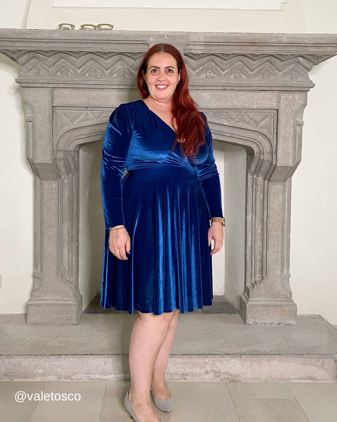 JUNO Dress - BLUE Velvet